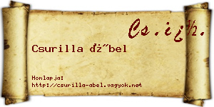 Csurilla Ábel névjegykártya
